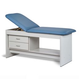 Clinton Panel Leg Series, Treatment Table with Shelf and Drawers